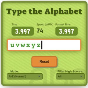 Alphabet Typing Speed Game